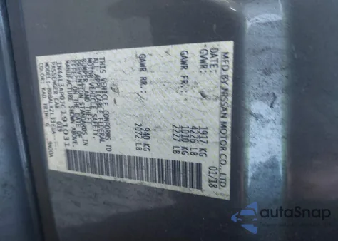 2018 Nissan Altima 2.5 Sl из США, поврежденный, VIN 1N4AL3AP0JC191031